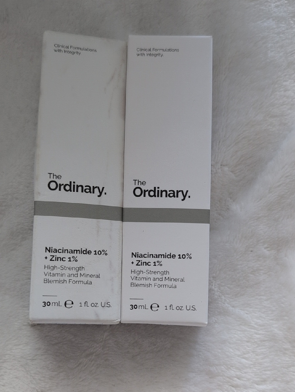 2 Bottles The Ordinary Niacinamide 10% + Zinc 1% Serum